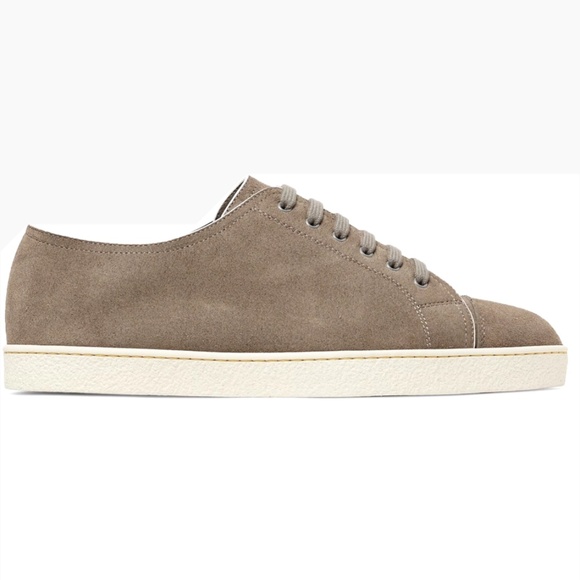 John Lobb Levah Suede  sneakers Dove Grey - Picture 3 of 5